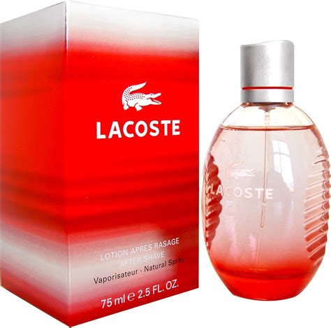 lacoste red aftershave men.